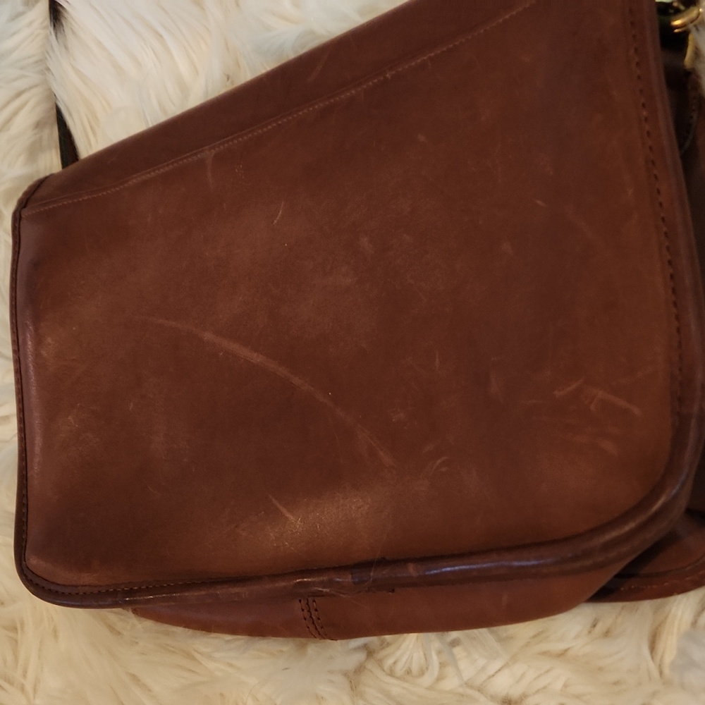 Coach Vintage Brown Leather Shoulder Bag - Picture 6 of 9